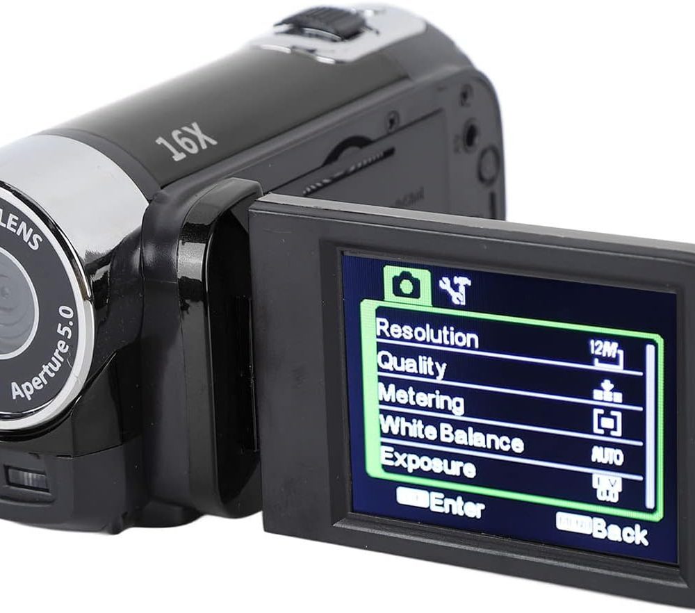1080P HD Camera Camera Camcorder, 16MP DV Camera 16x Digital Zoom Video Camera, 2.7in TFT Rotatable Screen, Built in Speakers, USB (Black) - Image 6