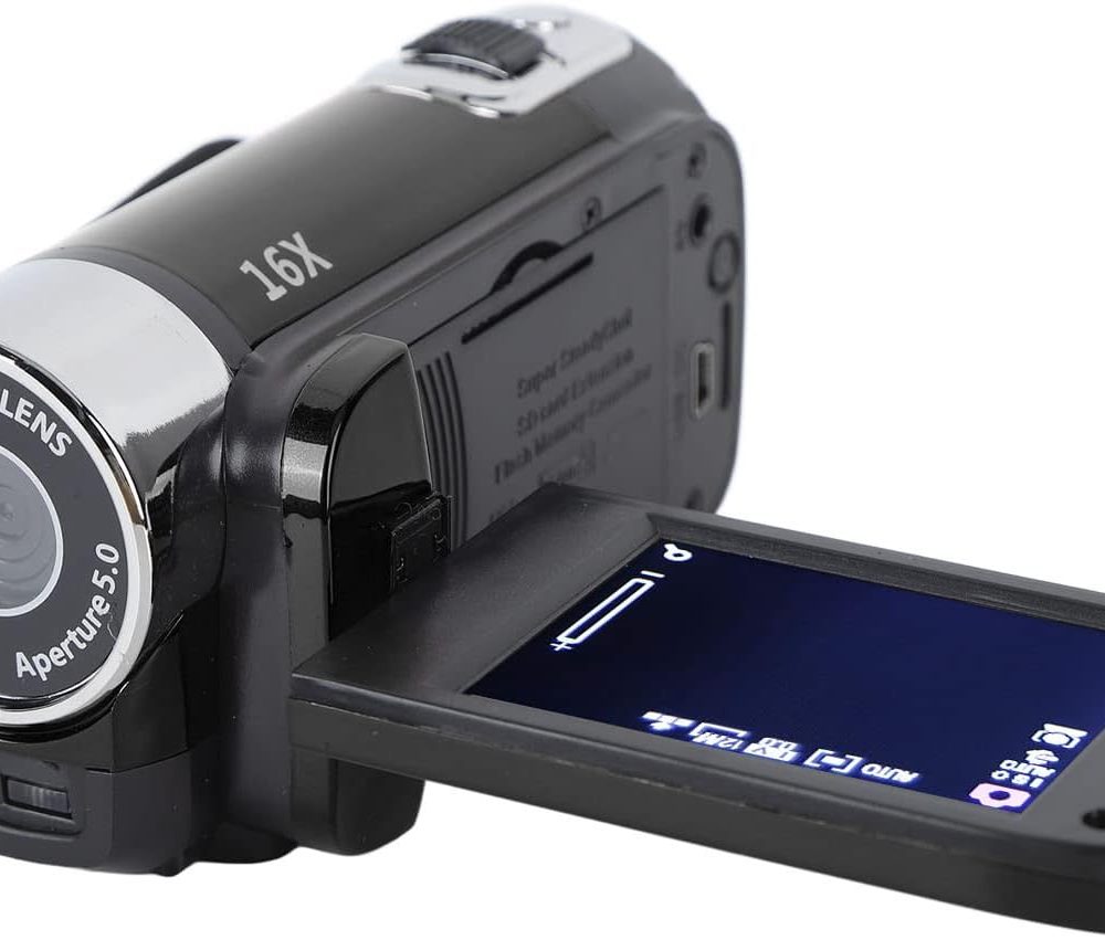 1080P HD Camera Camera Camcorder, 16MP DV Camera 16x Digital Zoom Video Camera, 2.7in TFT Rotatable Screen, Built in Speakers, USB (Black) - Image 7