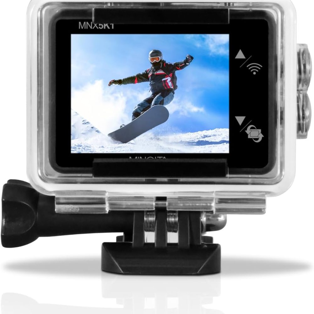 Minolta MNX5K1 5K Ultra HD / 24 MP Action Camera Kit with Waterproof Case - Image 4